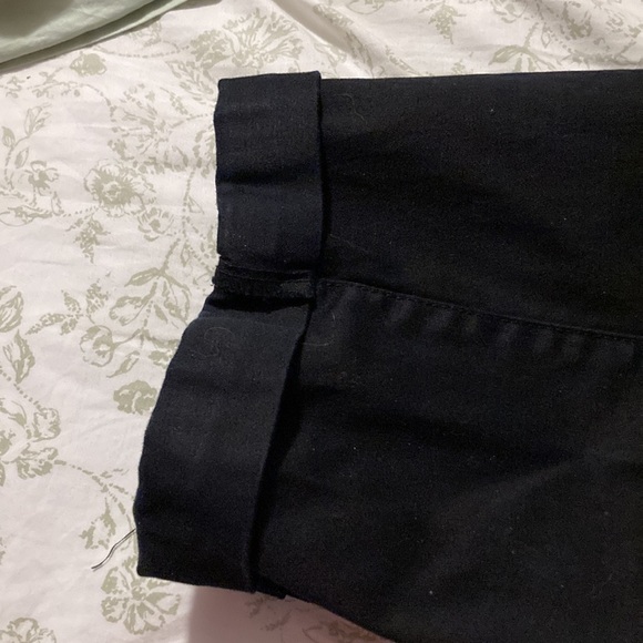 Black pants with cuff and straight leg - Picture 2 of 8